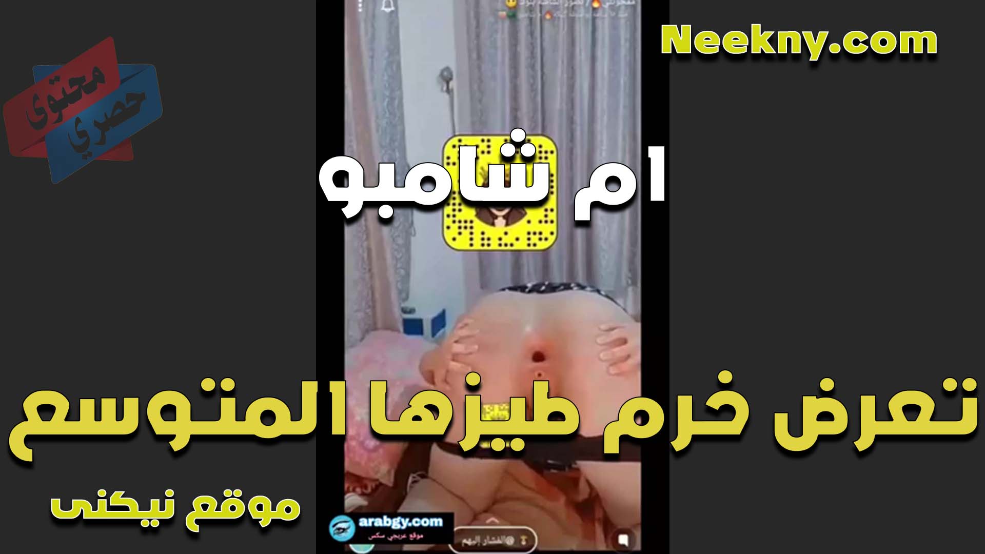 مفنقسه وتفتح طيزها نيج وتعرض خرم طيزها الواسع بتقول ده وسع اوي من كتر الزبار اللي فشخته نيك